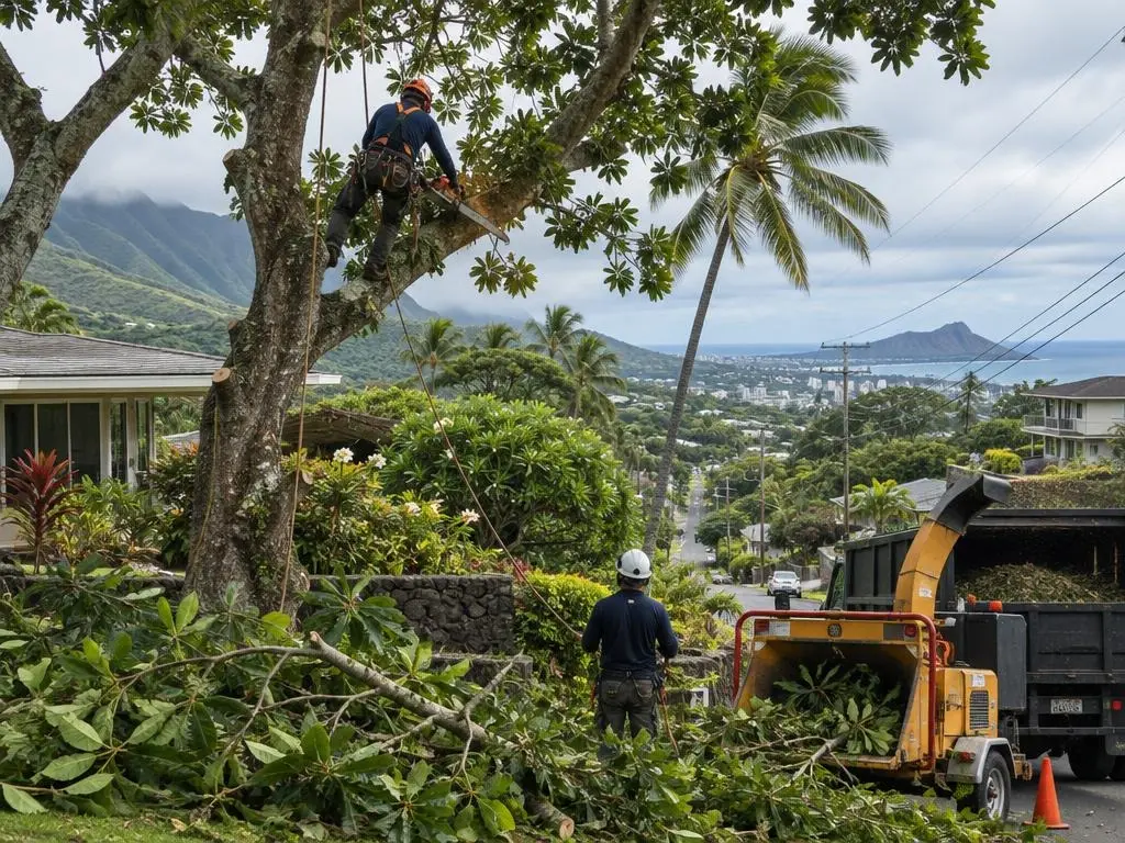 Hurricane Prep Pruning in Honolulu, HI
